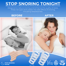 Load image into Gallery viewer, Silicone Net Type Nose Vents and Clear Nasal Strips Kit- Comfortable to Relieve Snore, Stop Snoring for Men and Women